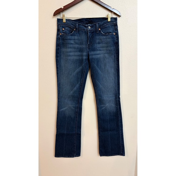 7 For All Mankind Denim - 7 For All Mankind Mia Jeans Size 30 Dark Wash Bootcut Mid Rise Embroidered